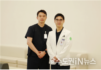 <strong>(왼쪽부터) 재활치료센터 박지명 실장, 관절센터 민병조 원장<br>
</strong>