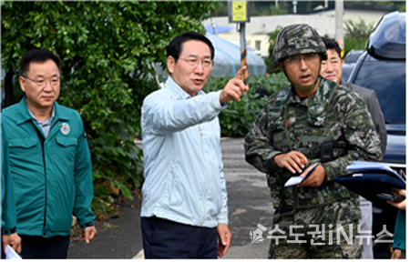 <strong>소음피해 점검하는 유정복시장</strong>